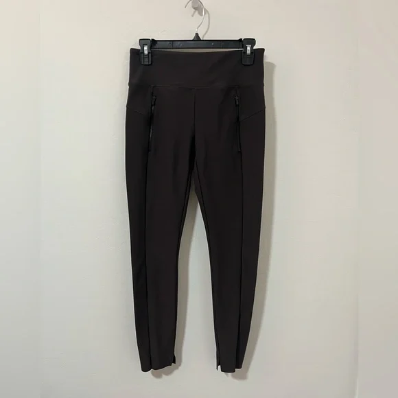 ATHLETA Stellar Espresso Brown High Rise Tight Leggings Zip pockets XS - Picture 2 of 5